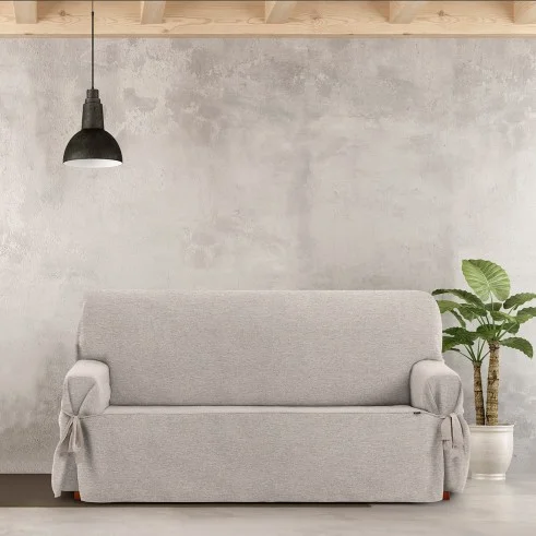 Funda Sofá Valeria con Lazos | Tejido estructurado | Ajuste elegante | Protección visible | Lavado sencillo