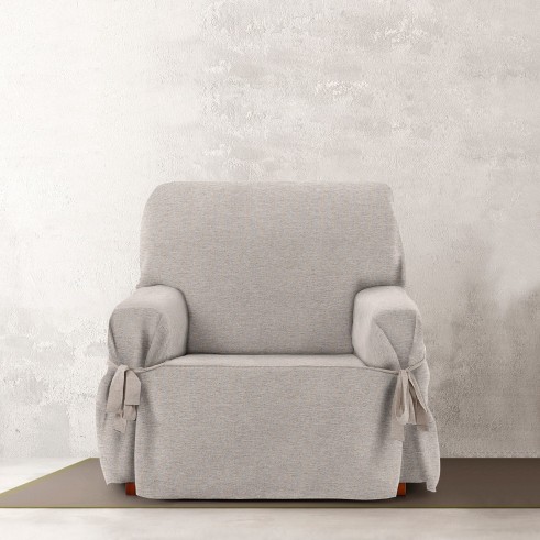 Funda Sillón Valeria con Lazos | Diseño estructurado | Protección visible | Ajuste decorativo | Lavable