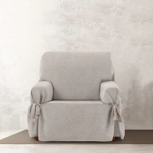 Funda Sillón Valeria con Lazos | Diseño estructurado | Protección visible | Ajuste decorativo | Lavable