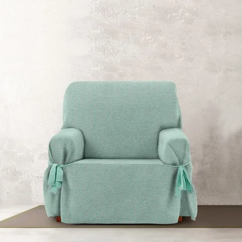Funda Sillón Valeria con Lazos | Diseño estructurado | Protección visible | Ajuste decorativo | Lavable