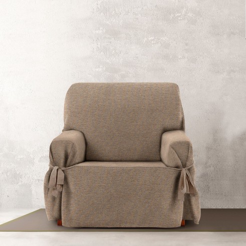 Funda Sillón Valeria con Lazos | Diseño estructurado | Protección visible | Ajuste decorativo | Lavable