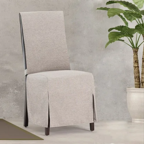 Fundas de Silla Valeria x2 | Hostelería | Tejido no elástico | Lazos ajustables | Estilo sobrio