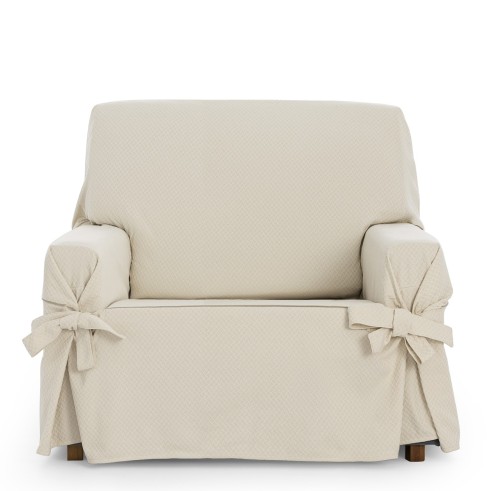 Funda Sillón Francesca con Lazos | Geometría decorativa | Protección completa | Tacto suave | Lavable a máquina