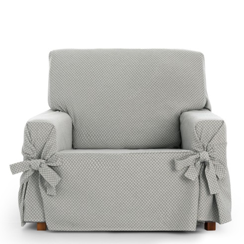 Funda Sillón Francesca con Lazos | Geometría decorativa | Protección completa | Tacto suave | Lavable a máquina
