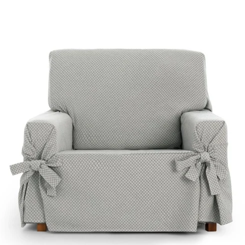 Funda Sillón Francesca con Lazos | Geometría decorativa | Protección completa | Tacto suave | Lavable a máquina