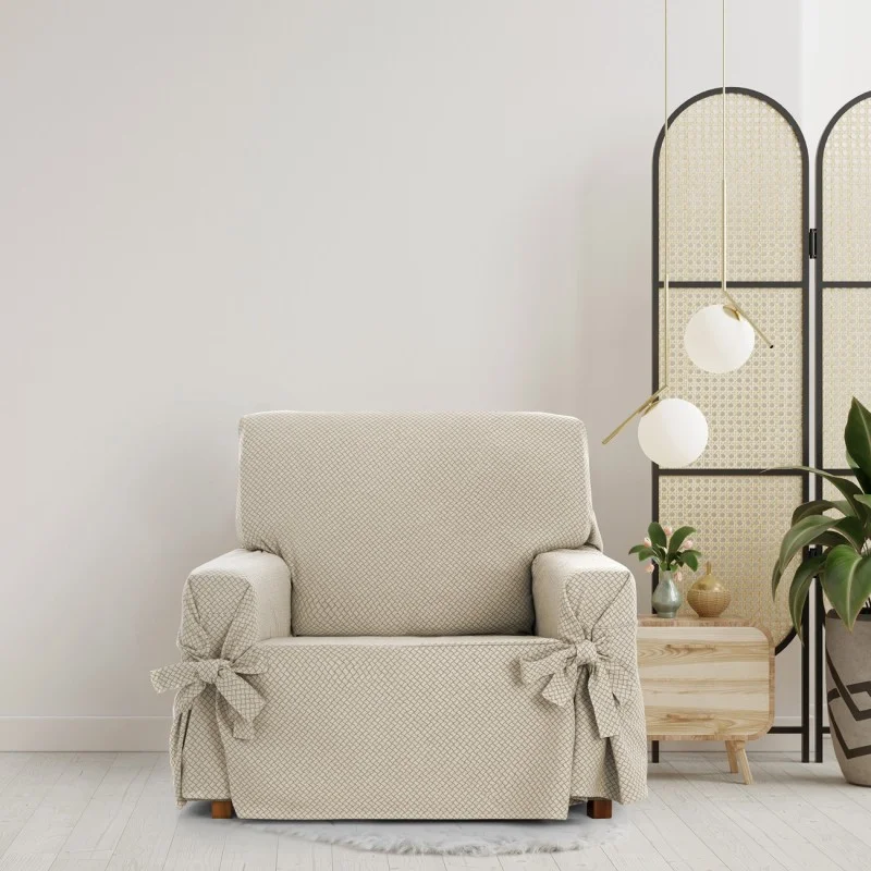 Funda Sillón Francesca con Lazos | Geometría decorativa | Protección completa | Tacto suave | Lavable a máquina Funda Sillón Francesca con Lazos | Geometría decorativa | Protección completa | Tacto suave | Lavable a máquina
