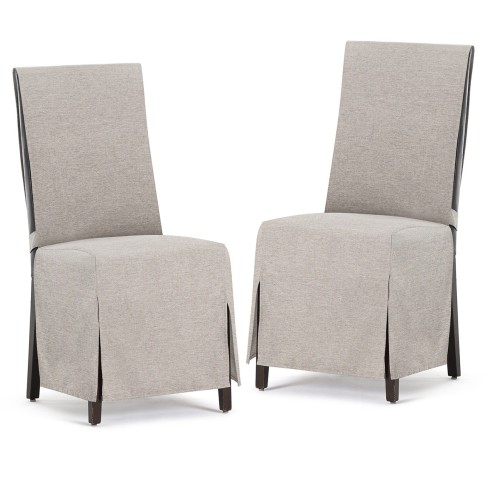 Fundas de Silla Valeria x2 | Hostelería | Tejido no elástico | Lazos ajustables | Estilo sobrio