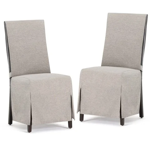 Fundas de Silla Valeria x2 | Hostelería | Tejido no elástico | Lazos ajustables | Estilo sobrio