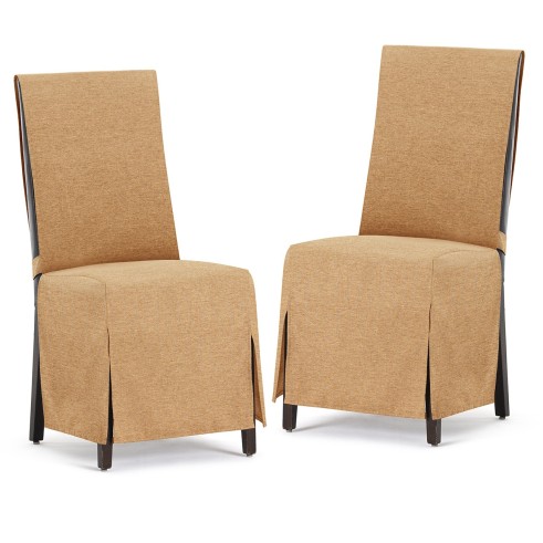 Fundas de Silla Valeria x2 | Hostelería | Tejido no elástico | Lazos ajustables | Estilo sobrio