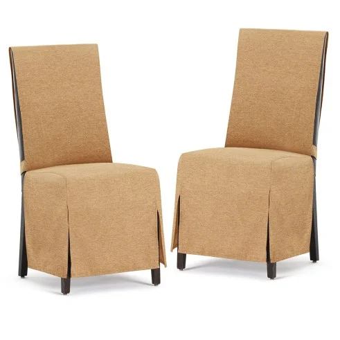 Fundas de Silla Valeria x2 | Hostelería | Tejido no elástico | Lazos ajustables | Estilo sobrio