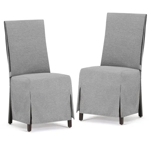 Fundas de Silla Valeria x2 | Hostelería | Tejido no elástico | Lazos ajustables | Estilo sobrio