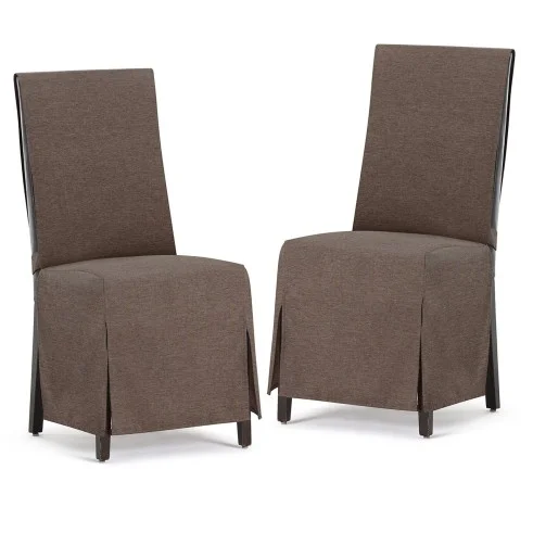 Fundas de Silla Valeria x2 | Hostelería | Tejido no elástico | Lazos ajustables | Estilo sobrio