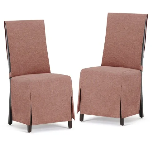 Fundas de Silla Valeria x2 | Hostelería | Tejido no elástico | Lazos ajustables | Estilo sobrio