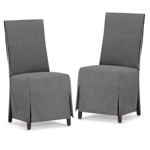 Fundas de Silla Valeria x2 | Hostelería | Tejido no elástico | Lazos ajustables | Estilo sobrio