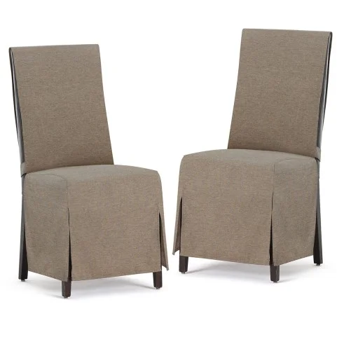 Fundas de Silla Valeria x2 | Hostelería | Tejido no elástico | Lazos ajustables | Estilo sobrio