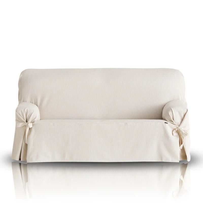 Funda Sofá Bianca con Lazos | Diseño clásico | Textura geométrica | Ajuste elegante | Lavado fácil