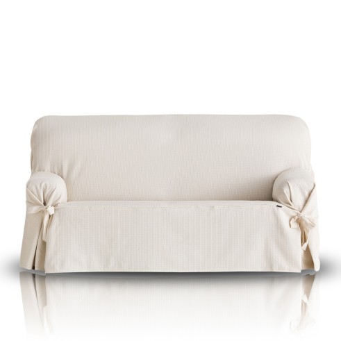 Funda Sofá Bianca con Lazos | Diseño clásico | Textura geométrica | Ajuste elegante | Lavado fácil