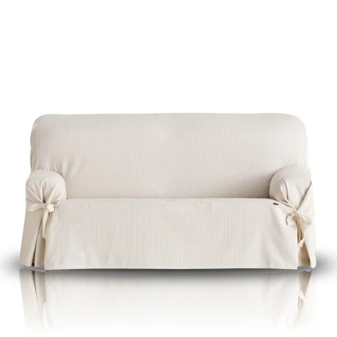 Funda Sofá Bianca con Lazos | Diseño clásico | Textura geométrica | Ajuste elegante | Lavado fácil