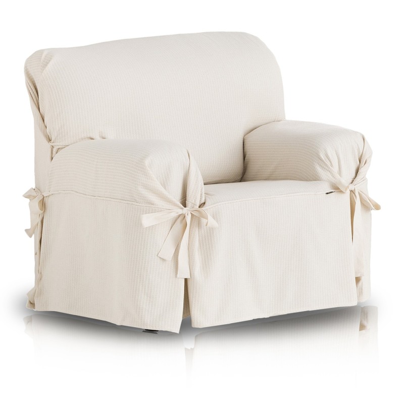 Funda Sillón Bianca con Lazos | Geometría elegante | Protección visual | Tacto suave | Lavado fácil Funda Sillón Bianca con Lazos | Geometría elegante | Protección visual | Tacto suave | Lavado fácil