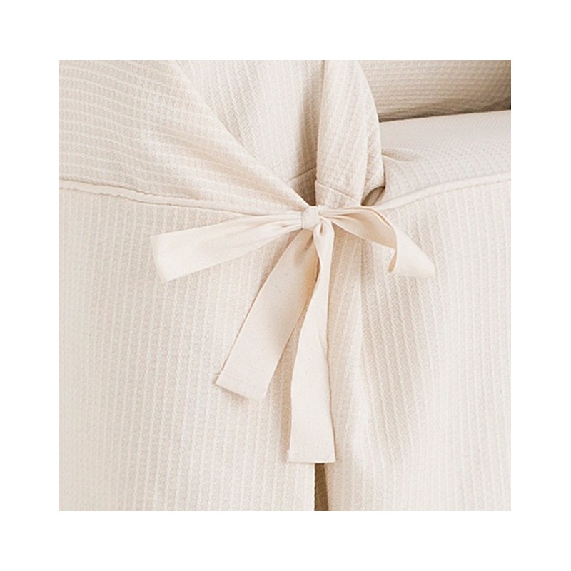 Funda Sillón Bianca con Lazos | Geometría elegante | Protección visual | Tacto suave | Lavado fácil Funda Sillón Bianca con Lazos | Geometría elegante | Protección visual | Tacto suave | Lavado fácil