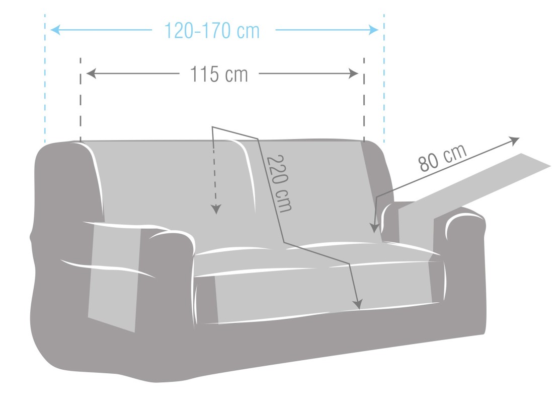 Cubre Sofá Constanza | Algodón firme | Protección parcial con bolsillos | Lavado práctico Cubre Sofá Constanza | Algodón firme | Protección parcial con bolsillos | Lavado práctico