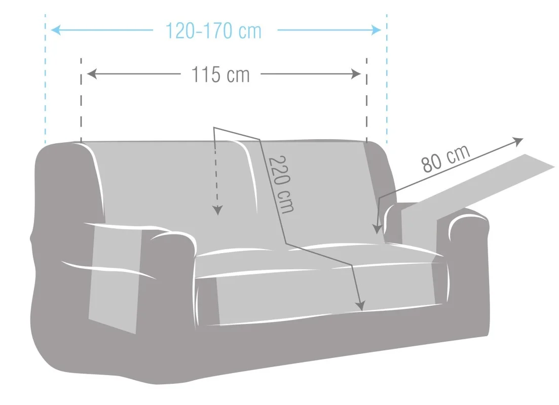 Cubre Sofá Constanza | Algodón firme | Protección parcial con bolsillos | Lavado práctico