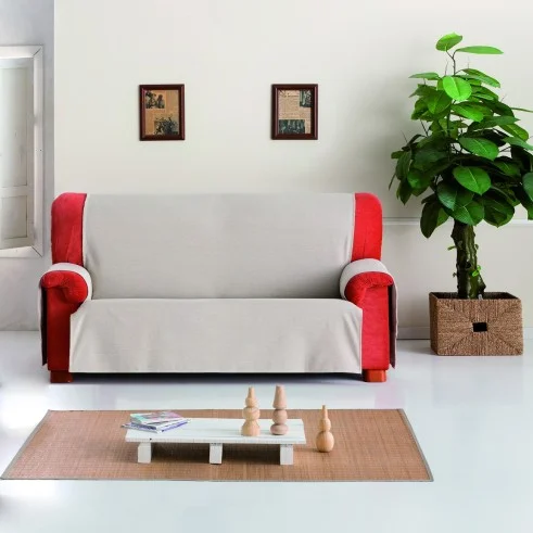 Cubre Sofá Constanza | Algodón firme | Protección parcial con bolsillos | Lavado práctico