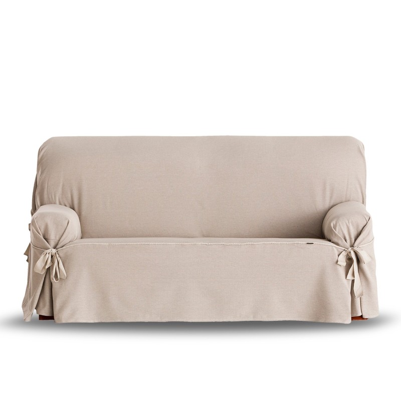 Funda Sofá con Lazos Constanza | Tejido Chevron no elástico | Ajuste decorativo clásico | Lavable fácil