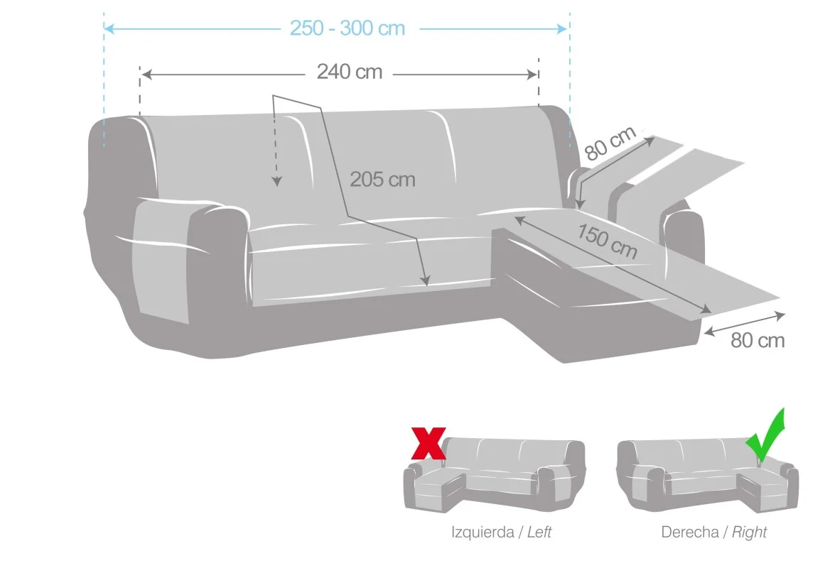 Funda cubre Chaise Longue Modelo Constanza Funda cubre Chaise Longue Modelo Constanza