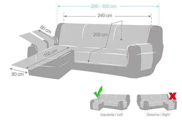 Funda cubre Chaise Longue Modelo Dream