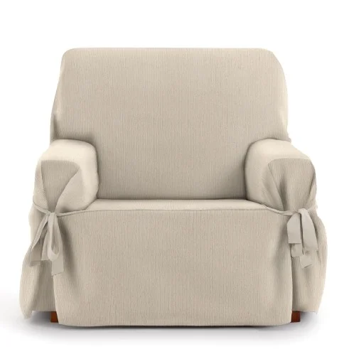 Funda Sillón con Lazos Mid | Líneas sutiles | Ajuste decorativo moderno | Protección cómoda