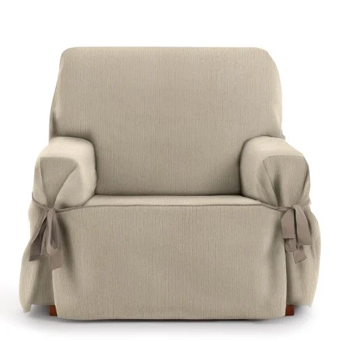 Funda Sillón con Lazos Mid | Líneas sutiles | Ajuste decorativo moderno | Protección cómoda