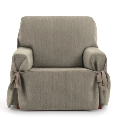 Funda Sillón con Lazos Mid | Líneas sutiles | Ajuste decorativo moderno | Protección cómoda