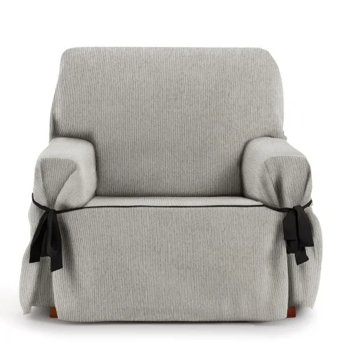 Funda Sillón con Lazos Mid | Líneas sutiles | Ajuste decorativo moderno | Protección cómoda