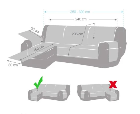 Funda acolchada Modelo Cotton Quilt para Chaise Longue