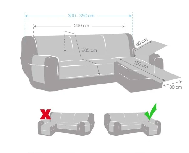 Funda Chaise Longue Mist | Microfibra acolchada | Protección diaria elegante | Lavable y suave