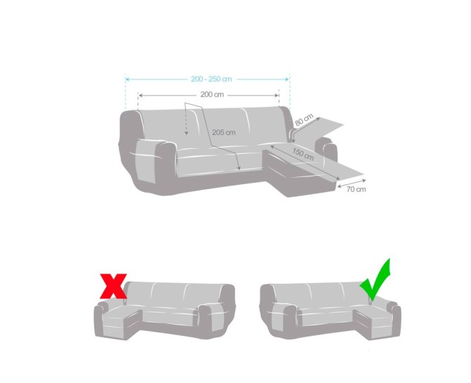 Funda acolchada Modelo Oslo para Chaise Longue
