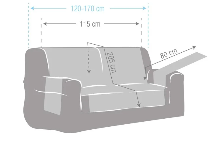 Funda Sofá Oslo | Rombos acolchados | Reversible con estilo moderno | Lavado fácil