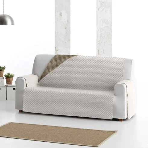 Funda Sofá Oslo | Rombos acolchados | Reversible con estilo moderno | Lavado fácil