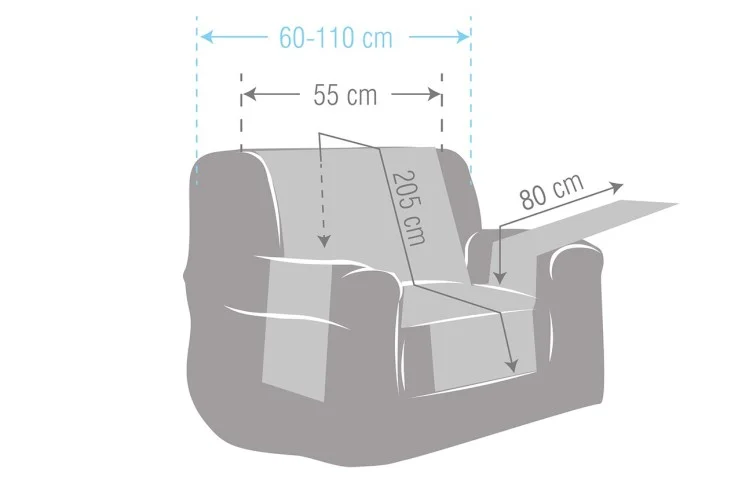 Funda acolchada Modelo Oslo para sillón relax.