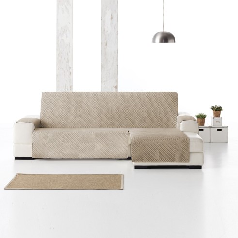 Funda Chaise Longue Malmo | Geometría acolchada | Protección visual sin ocultar | Lavado fácil