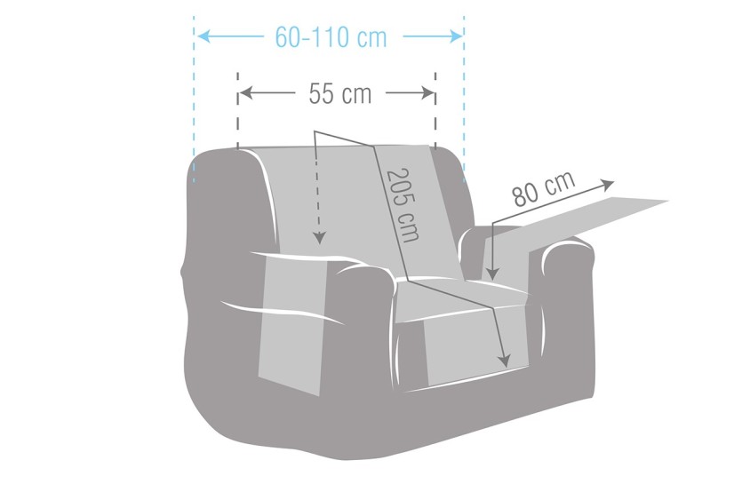 Funda acolchada Modelo Malmo para sillón relax.