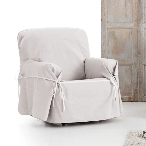 Funda Sofá con Lazos Impermeable Garona | Tejido resistente | Ajuste decorativo | Lavable a máquina