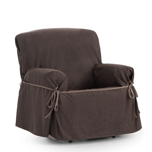 Funda Sillón con Lazos Impermeable Loira | Tejido impermeable | Ajuste decorativo clásico | Lavado sencillo