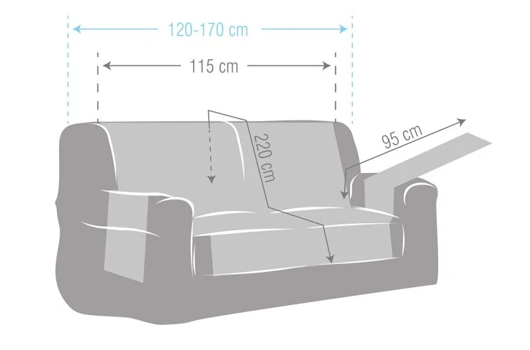 Cubre sofá acolchado impermeable Oslo Protect | Rombos modernos | Estilo reversible | Protección lavable