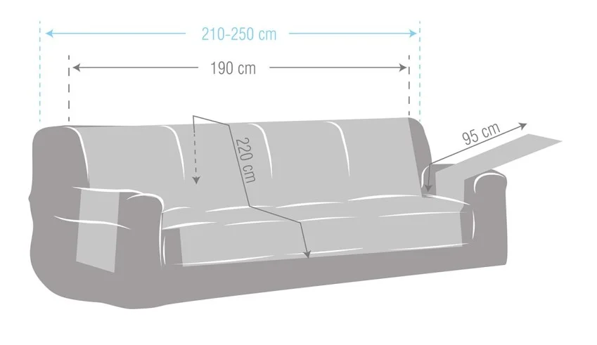 Cubre sofá acolchado impermeable Oslo Protect | Rombos modernos | Estilo reversible | Protección lavable