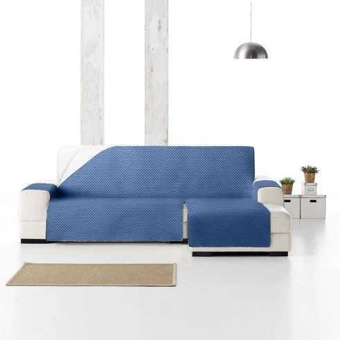 Cubre chaise longue acolchado Oslo Protect | Rombos suaves | Protección parcial elegante | Reversible y lavable