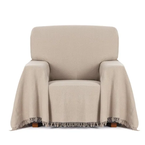 Foulard sillón Espiga | Patrón chevron | Toque decorativo clásico | Lavable a máquina