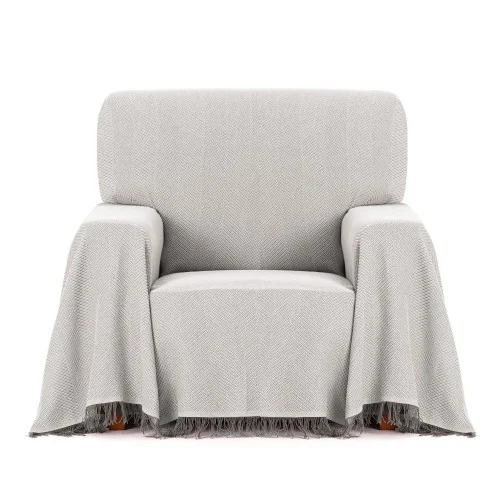 Foulard sillón Espiga | Patrón chevron | Toque decorativo clásico | Lavable a máquina