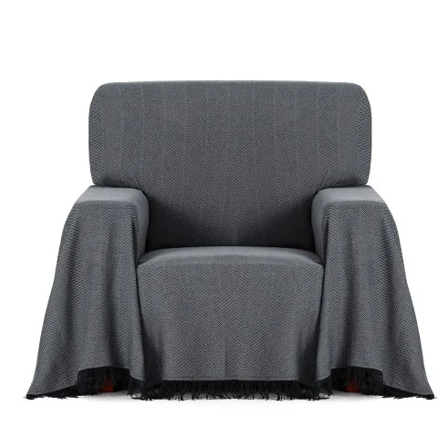Foulard sillón Espiga | Patrón chevron | Toque decorativo clásico | Lavable a máquina